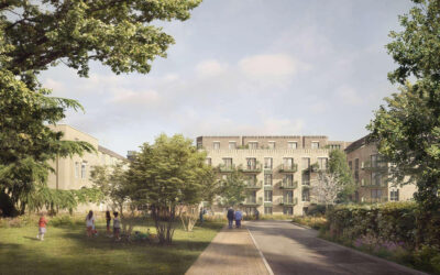 CGI image of Twyford Abbey Development in Ealing, England, being constructed by JJ Rhatigan.